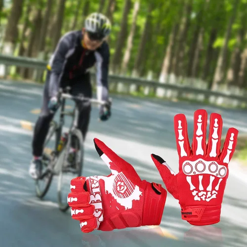 Miniatura 5 de Guantes de ciclismo de esqueleto, guantes de motocicleta, guantes acolchados de montaña para hombres y mujeres, resistencia al aire libre