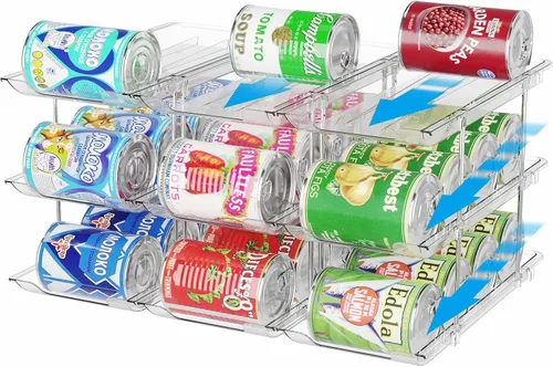 Miniatura 8 de Organizador de latas BingoHive para despensa apilable de 5 niveles, organizador de almacenamiento de latas para despensa, organizador de latas