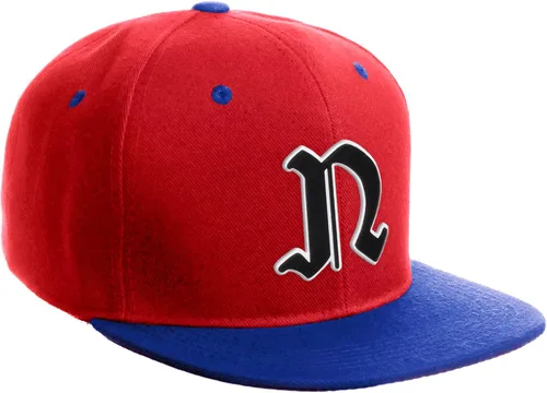Miniatura 548 de Daxton Gorra clásica con visera de billete plano con letras del alfabeto inglés antiguo de la A a la Z