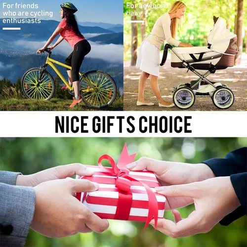 Miniatura 7 de Tallew 216 piezas de fundas para radios de bicicleta, decoraciones para llantas de motocicleta, bicicleta, silla de ruedas, accesorios para llantas