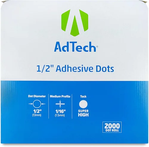 Miniatura 7 de AdTech Puntos adhesivos de doble cara, sensible a la presión, alternativa a la cinta de doble cara, 5/16 pulgadas, súper alta adherencia, rollo