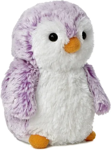 Miniatura 2 de Aurora® Juguetón Pompom Penguin™ Brights - Compañeros vibrantes para abrazos cálidos - Perfecto para adultos, niños y cumpleaños - Violeta 6 pulgadas