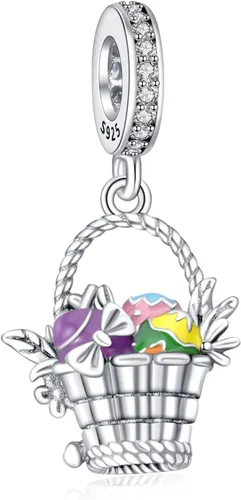 Miniatura 131 de Dijes de plata de ley 925 de dibujos animados de pato, ratón, oso, elefante, dragón chino, cuentas colgantes para pulseras y collares, joyería
