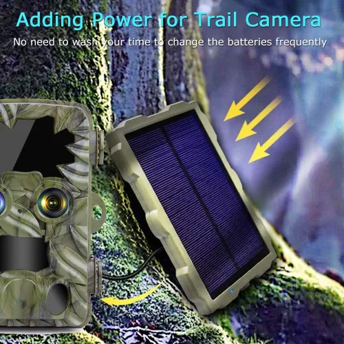 Miniatura 7 de Cámara de rastro de doble lente con visión nocturna Starlight 4K 20MP Wildlife Game Camera con 0.2s activado por movimiento IP66 impermeable cámara