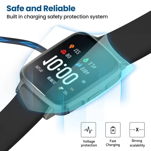 Miniatura 4 de Adaptador magnético de 2 pines para reloj inteligente, compatible con Willful YAMAY Letsfit Letscom Fitpolo Lintelek VeryFitPro SW021 SW023 SW025