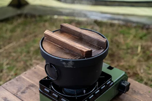 Miniatura 10 de Ikenaga Iron Works Delicious - Arroz de hierro, olla de hierro, negro, 2 piezas