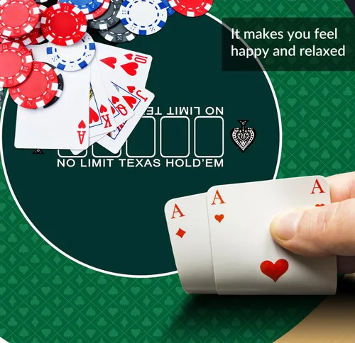Miniatura 5 de nuveti Alfombrilla de póquer redonda de 61/79/119/140/160 cm para Texas Holdem Mesa de póquer portátil con diseño Art Deco para jugar cartas