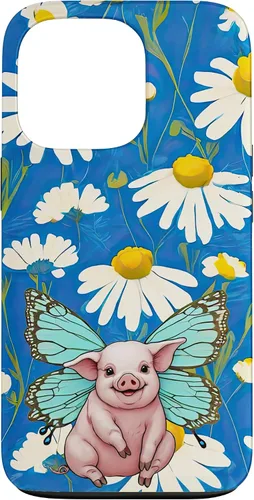 Miniatura 10 de Adorable pig piglet with butterfly wIngs daisy flower sweet Case for iPhone 12 mini