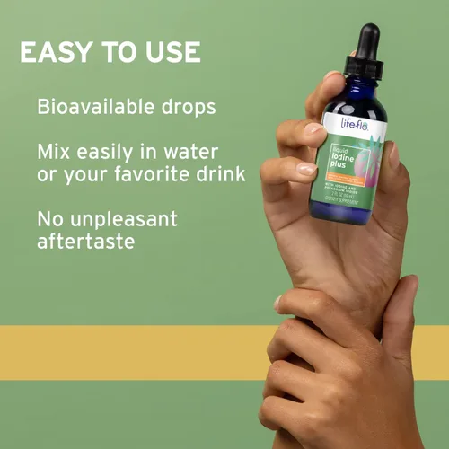 Miniatura 6 de Life-flo Yodo líquido más 150 mcg, suplemento para el apoyo tiroideo,* fórmula saludable de energía y metabolismo* con yodo y yoduro de potasio