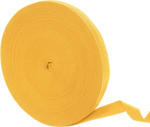 Miniatura 68 de uxcell Cinta de sarga de algodón de 50 yardas, cinta de espiga de 3/8 pulgadas para coser ropa, manualidades (azul)