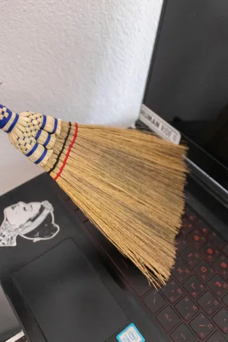 Miniatura 7 de Cepillo de mano pequeño para escoba batidora que elimina el polvo, la suciedad y los desechos, cabeza del cepillo de 9.5-11 pulgadas de largo
