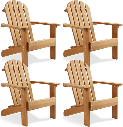 Miniatura 9 de Casafield Silla Adirondack para niños, sillas de madera de cedro para exteriores, para patio, terraza, césped y jardín, parcialmente premontada