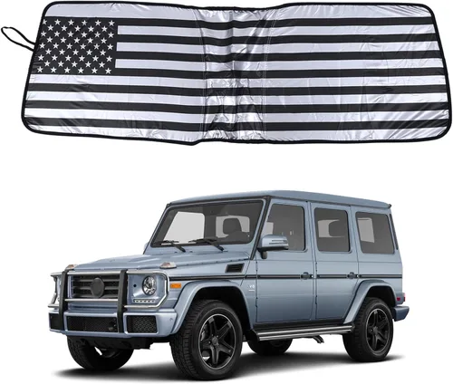 Miniatura 8 de Parasol de parabrisas para Mercedes-Benz Clase G W463 2004-2018, parasol de ventana delantera, ajuste personalizado, visera reflectante plegable