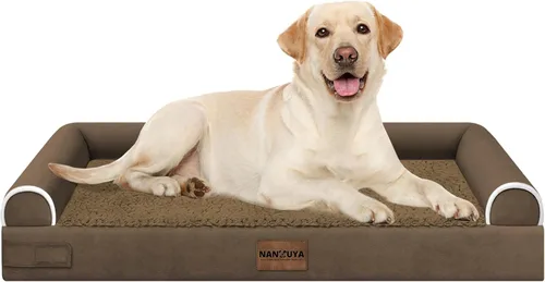 Miniatura 10 de Cama ortopédica lavable para perros medianos y grandes: cama con cojines de apoyo para perros medianos y grandes, cama impermeable de espuma tipo
