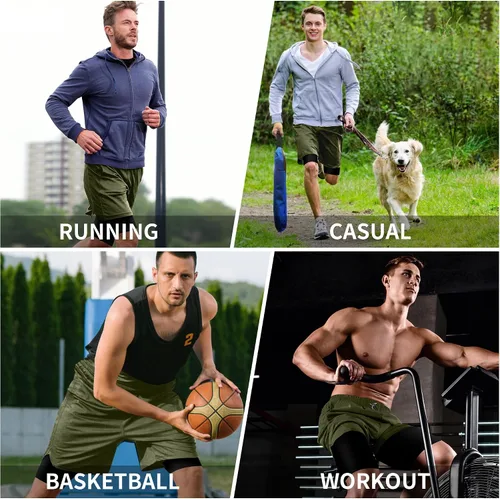 Miniatura 6 de 2 in 1 Mens Shorts Casual 2 Pack, Running Gym Shorts for Men 7 Inch, Workout Shorts Men with Pockets &Towel Loop