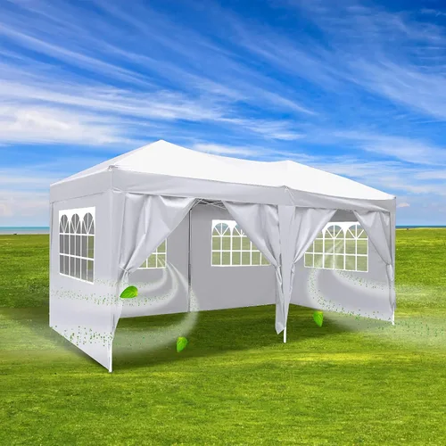 Miniatura 194 de COBIZI Tienda de campaña desplegable de 6.6 x 6.6 pies, toldo resistente, fácil de instalar, impermeable, para exteriores, fiestas, playa, jardín