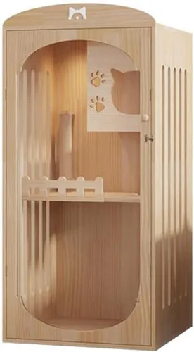 Miniatura 10 de Casa para gatos jaula para gatos Villa pequeña con inodoro de dos pisos para gatos Casa de gato Casa para el hogar Mascota Gatito Gato Villa