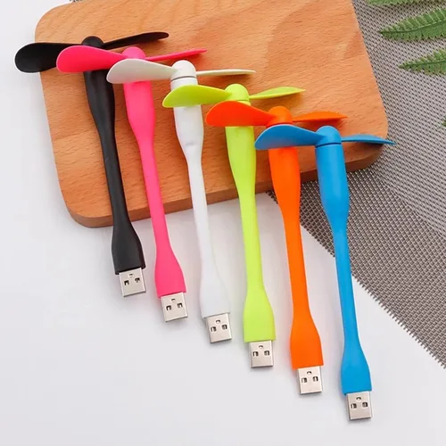 Miniatura 5 de Sokelinn-six Ventilador flexible USB, mini ventiladores de refrigeración portátiles alimentados por USB para banco de energía, portátil, PC, Negro