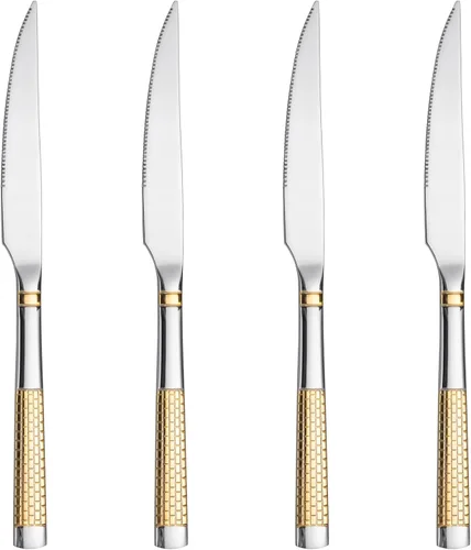 Miniatura 5 de Juego de 4 cuchillos de cena de acero inoxidable, cuchillos de mantequilla, cubiertos para el hogar, cocina, restaurante