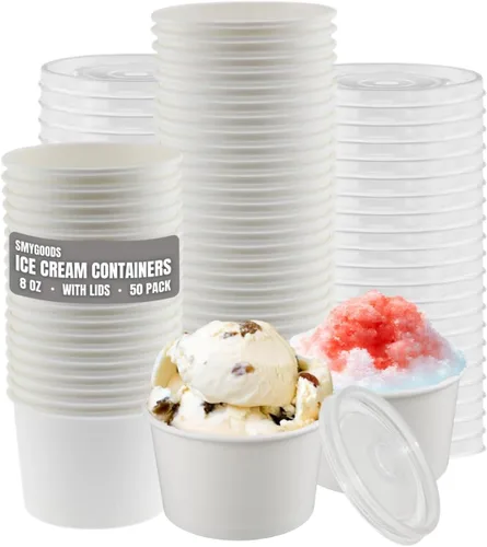 Miniatura 9 de Vasos desechables de papel blanco (paquete de 50-4.5 onzas) ecológicos, a prueba de fugas, ideales para eventos, enfriadores de agua, hidratación