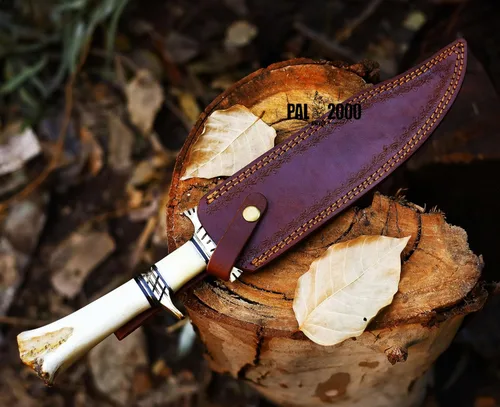 Miniatura 9 de PAL 2000 KNIVES Acero de Damasco hecho a mano 15 pulgadas caza Bowie cuchillo 9871