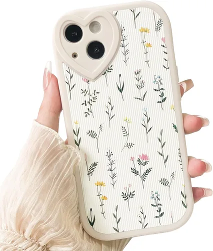 Miniatura 38 de Lovmooful Funda compatible con iPhone 13, diseño floral con lente de amor, protector de parachoques para niñas y mujeres, TPU suave a prueba