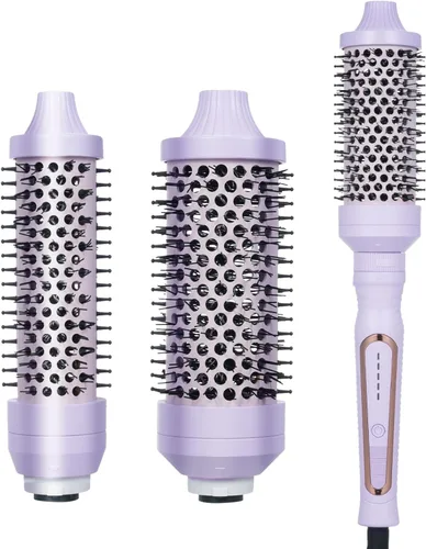 Miniatura 11 de Cepillo redondo calentado, juego de cepillos térmicos de 1.25 pulgadas/1.5 pulgadas/1.75 pulgadas para cabello corto a largo, 300-450 °F
