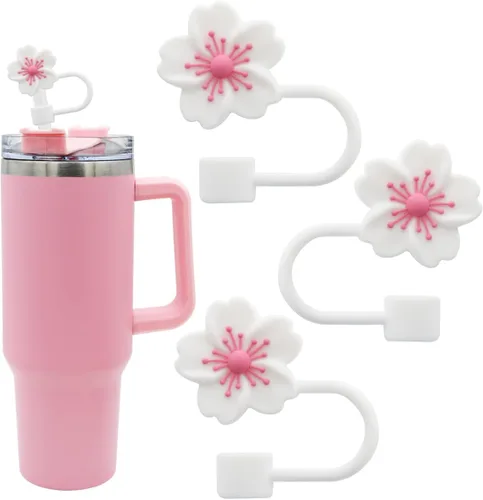 Miniatura 14 de Tapa con pajita para vaso Stanley, tapa de pajita de silicona de 10 mm 0.4 pulgadas, tapas reutilizables para pajitas, cubiertas de punta de pajita