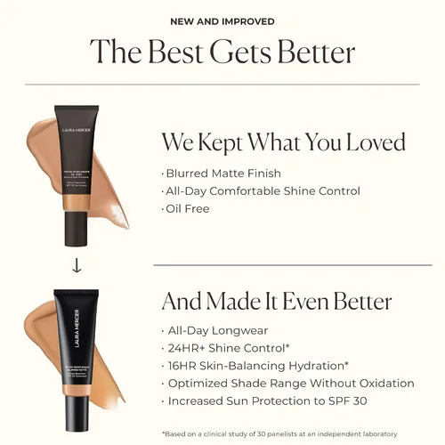 Miniatura 8 de Laura Mercier Hidratante con Color Mate Difuminado con SPF 30: Control de Brillo y Difuminado de 24+ Horas, Larga Duración, Cobertura Transparente a