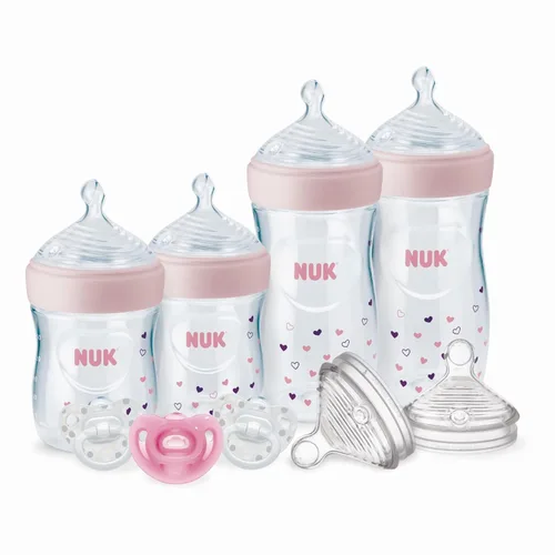 Miniatura 10 de NUK Smooth Flow - Juego de regalo para recién nacidos, biberón anti-cólico, 0+ meses Puntos blancos
