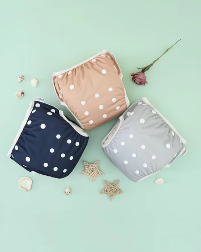 Miniatura 20 de Alva, Pañales de bebé para nadar, paquete de 2 unidades, talle único, reutilizable, lavable y ajustable de 0 a 36 meses. Tamaño de 10 a 40 lbs