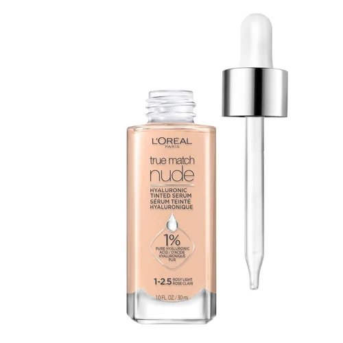 Miniatura 15 de L'Oreal Paris True Match Nude Hyaluronic Tinted Serum Foundation con 1% de ácido hialurónico, mediano 4-5, 1 onza líquida Medium 36-38