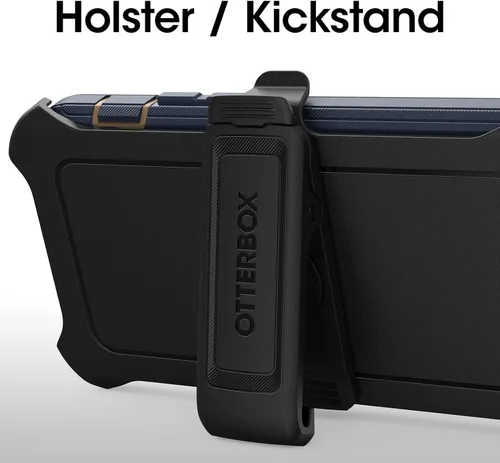 Miniatura 6 de OtterBox Funda para iPhone 14 Pro (solamente) Defender Series - Zapatos de gamuza azul (azul), resistente y duradero, con protección de puerto, Azul