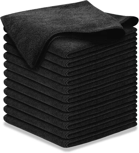 Miniatura 24 de USANOOKS Paño de limpieza de microfibra, 8 piezas de 12 x 11 pulgadas, alto rendimiento, 1200 lavados, toallas ultra absorbentes, tejido de suciedad