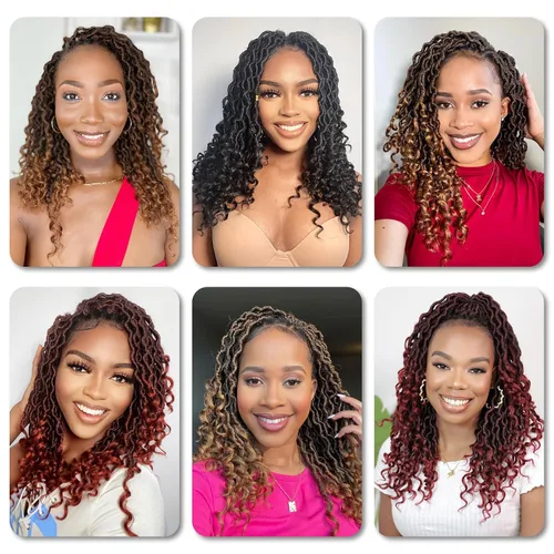 Miniatura 6 de Karida Goddess Locs - Cabello de ganchillo de 12 pulgadas, 8 paquetes de cabello Faux Locs de ganchillo para mujeres negras, Faux Locs de ganchillo