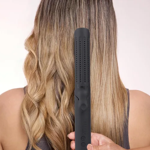 Miniatura 9 de L'ANGE HAIR Le Duo Edge 360° Airflow Titanium Styler Blush Plancha y rizador de cabello de titanio de 2 en 1 & plancha alisadora plana Placas