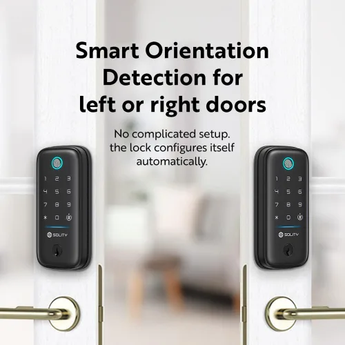 Miniatura 8 de GT5BK - Cerradura inteligente 4 en 1 sin llave con huella digital, aplicación, PIN y llave, grado ANSI 3, compatible con Alexa y SmartThings
