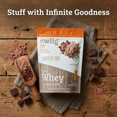 Miniatura 6 de swiig Daily Whey Protein Matrix (chocolate, 2.2 lb)