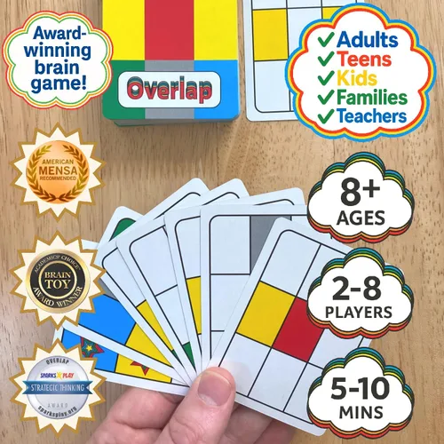 Miniatura 2 de Niche Nation Games Superposición – Juego de cartas de estrategia engañosamente simple y galardonado para adultos y familias – Juego para 2 jugadores