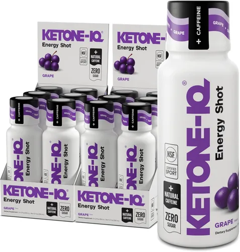 Ketone-IQ Bebidas energéticas de rendimiento con cafeína: energía limpia para concentración y resistencia, 0.18 onzas de cetonas, 100 mg de té verde