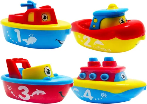 Juguetes para el baño para niños y niñas 3 Bees & Me, set de barcos con imanes para bebés grandes y niños, divertidos y educativos