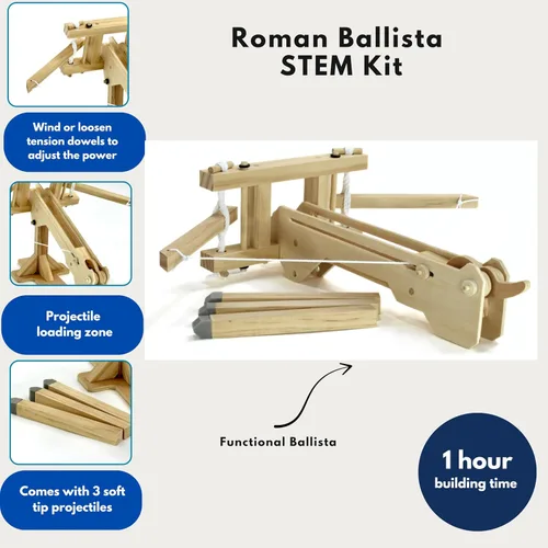 Miniatura 2 de Pathfinders Kit STEM - Ballesta romana Balista Kits de ciencia para niños de 8 a 10 años de 10 a 14 años Kits de tallo para niños de 12 a 14