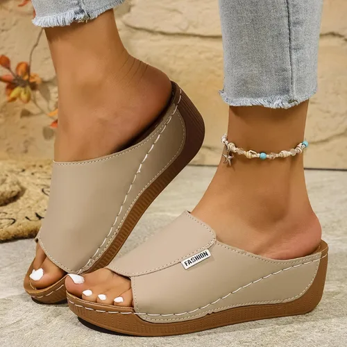 Miniatura 2 de Sandalias ortopédicas para mujer con soporte para el arco, sandalias cómodas para caminar, sandalias ortopédicas de verano Caqui