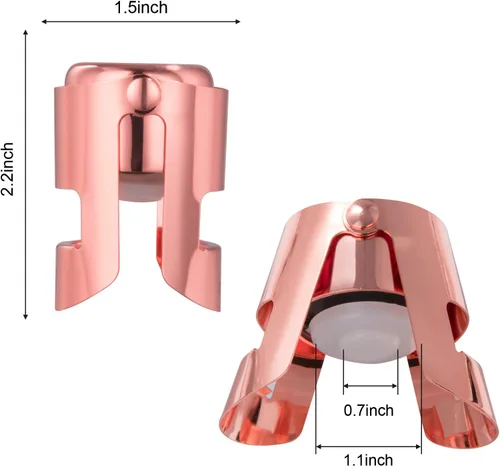 Miniatura 5 de OWO Tapones para botellas de champán de acero inoxidable, corcho de champán reutilizable y tapón ahorrador, Prosecco a prueba de fugas y tapón