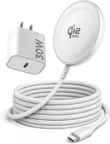 Miniatura 10 de Cargador inalámbrico magnético Qi2.2 de 25 W para Samsung Galaxy S26 Ultra, S25, S24 - Compatible con adaptador de pared MagSafe de carga rápida 2.0