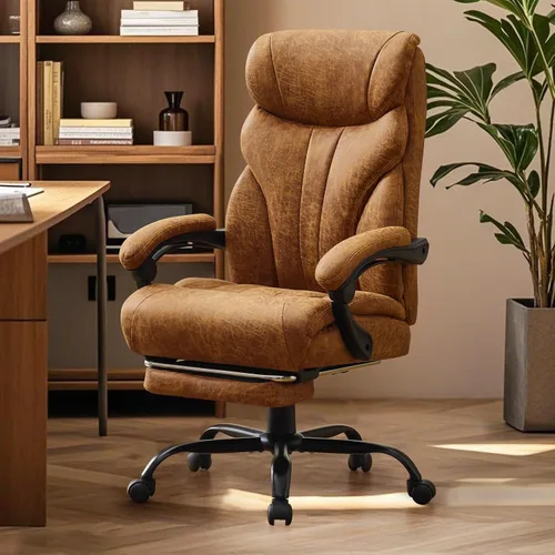 Sillas de oficina grandes y altas con reposapiés, silla ergonómica para juegos de 500 libras de ancho, sillas de computadora ejecutivas reclinables