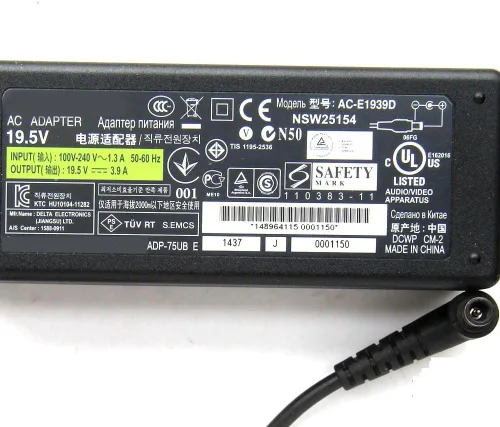 Miniatura 4 de Genuino nuevo 19.5 V 3.9 A 76 W OEM cargador de CA VGP-AC19V37 para Sony VGP-AC19V20 VGP-AC19V27