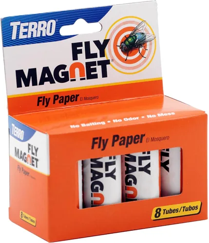 Miniatura 9 de TERRO Imán para moscas T518 para interiores, paquete de 8 unidades, trampa adhesiva para moscas para colgar en interiores