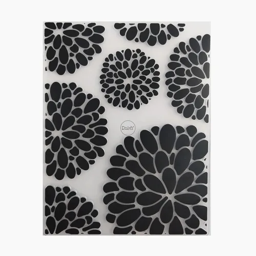 Miniatura 26 de DzIxY Carpetas de plástico con estampado de flores de peonía vintage para hacer tarjetas, suministros de papel de bricolaje 3D, plantillas de 1