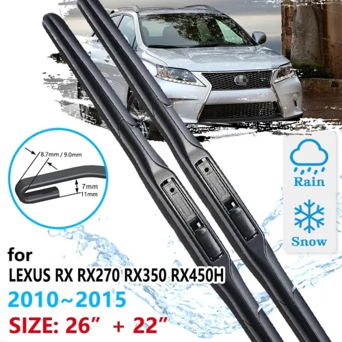 Miniatura 2 de Calidad OEM 3 unids delantero trasero limpiaparabrisas conjunto para Lexus RX450H RX350 RX 450h 350 2015 2014 2013 2012 2011 2010 26 22 16 pulgadas